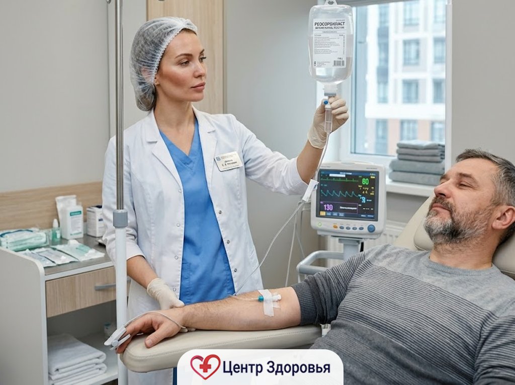 Внутривенная капельница для детоксикации организма